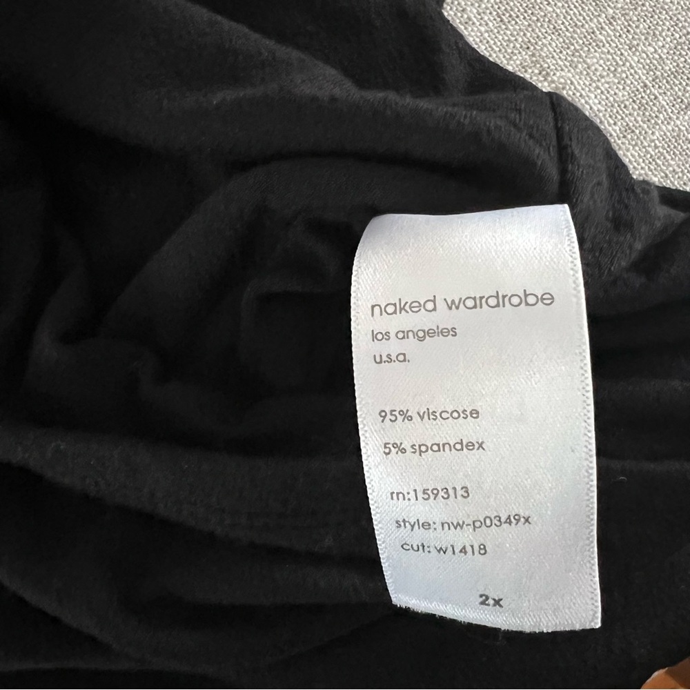 Naked wardrobe wide leg lounge pants ladies size 2X black - Picture 8 of 10